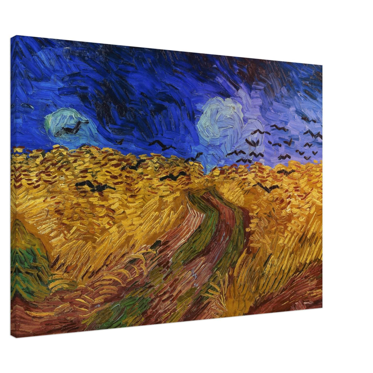 Wheatfield with Crows by Vincent van Gogh 1890 | Vintage wall art print - Canvas - 70x100 cm / 28x40″ - Slim
