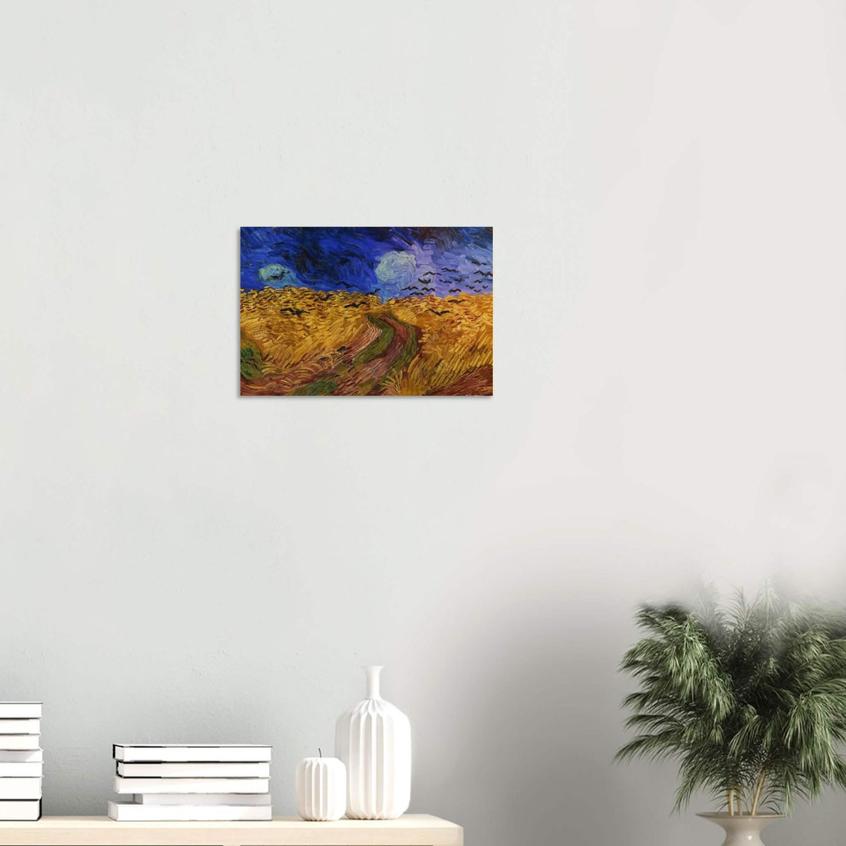 Wheatfield with Crows by Vincent van Gogh 1890 | Vintage wall art print - Wood Prints - 30x45 cm / 12x18″ - 20 mm