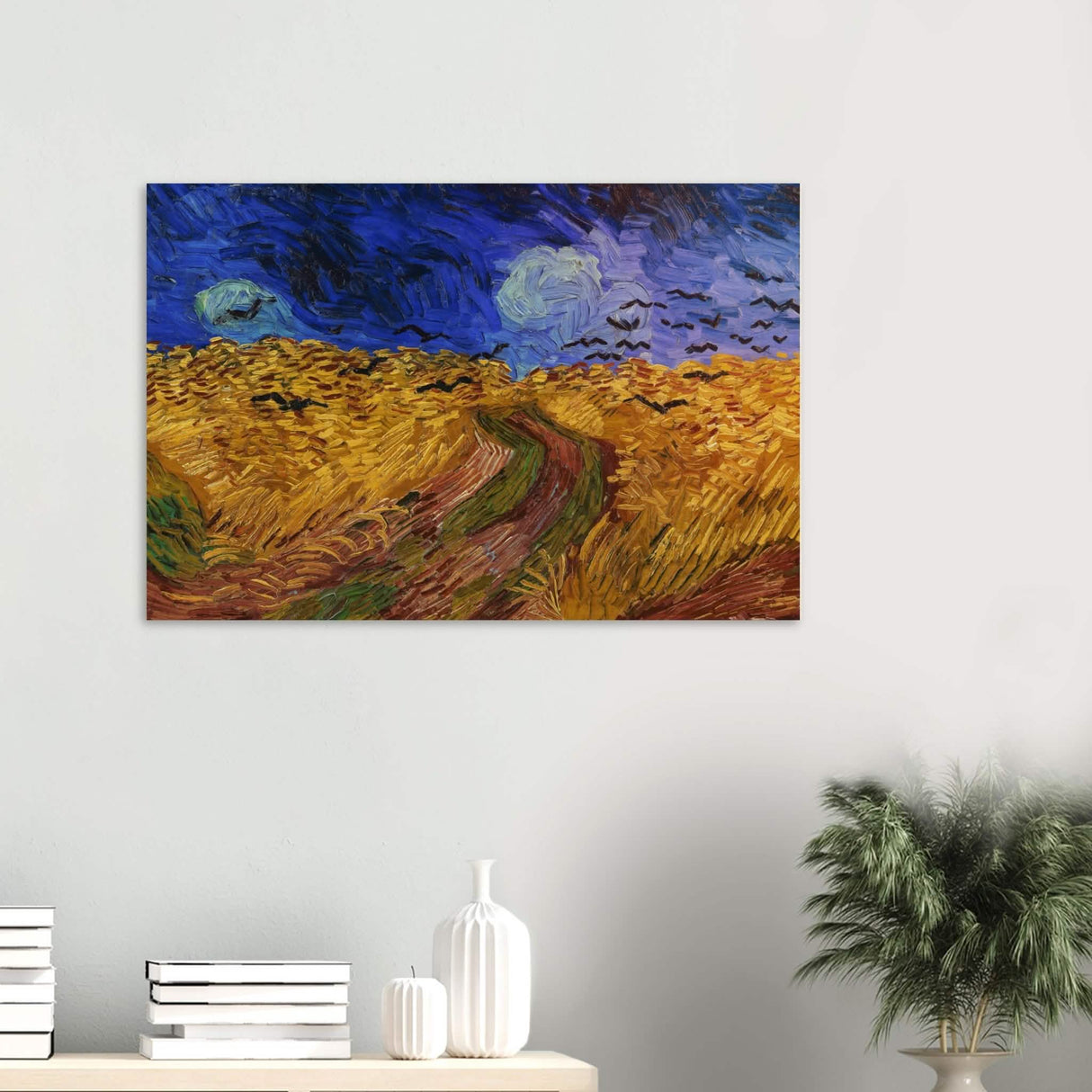 Wheatfield with Crows by Vincent van Gogh 1890 | Vintage wall art print - Wood Prints - 60x90 cm / 24x36″ - 20 mm