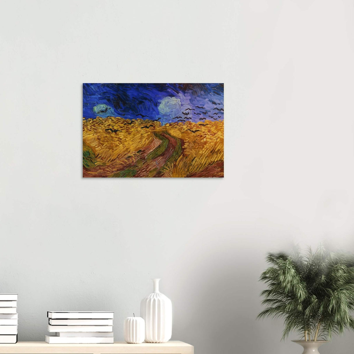 Wheatfield with Crows by Vincent van Gogh 1890 | Vintage wall art print - Wood Prints - 40x60 cm / 16x24″ - 20 mm