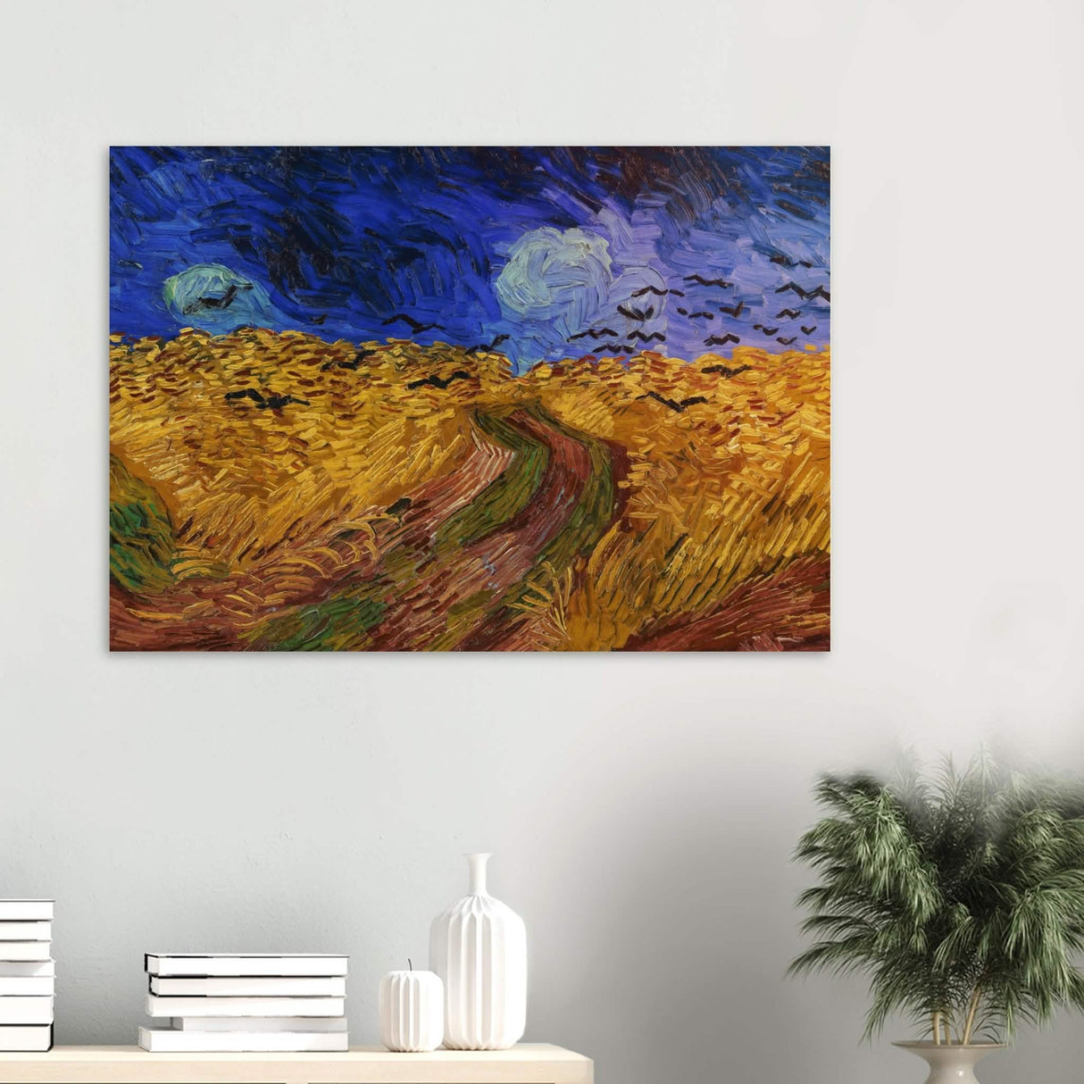 Wheatfield with Crows by Vincent van Gogh 1890 | Vintage wall art print - Wood Prints - 70x100 cm / 28x40″ - 20 mm