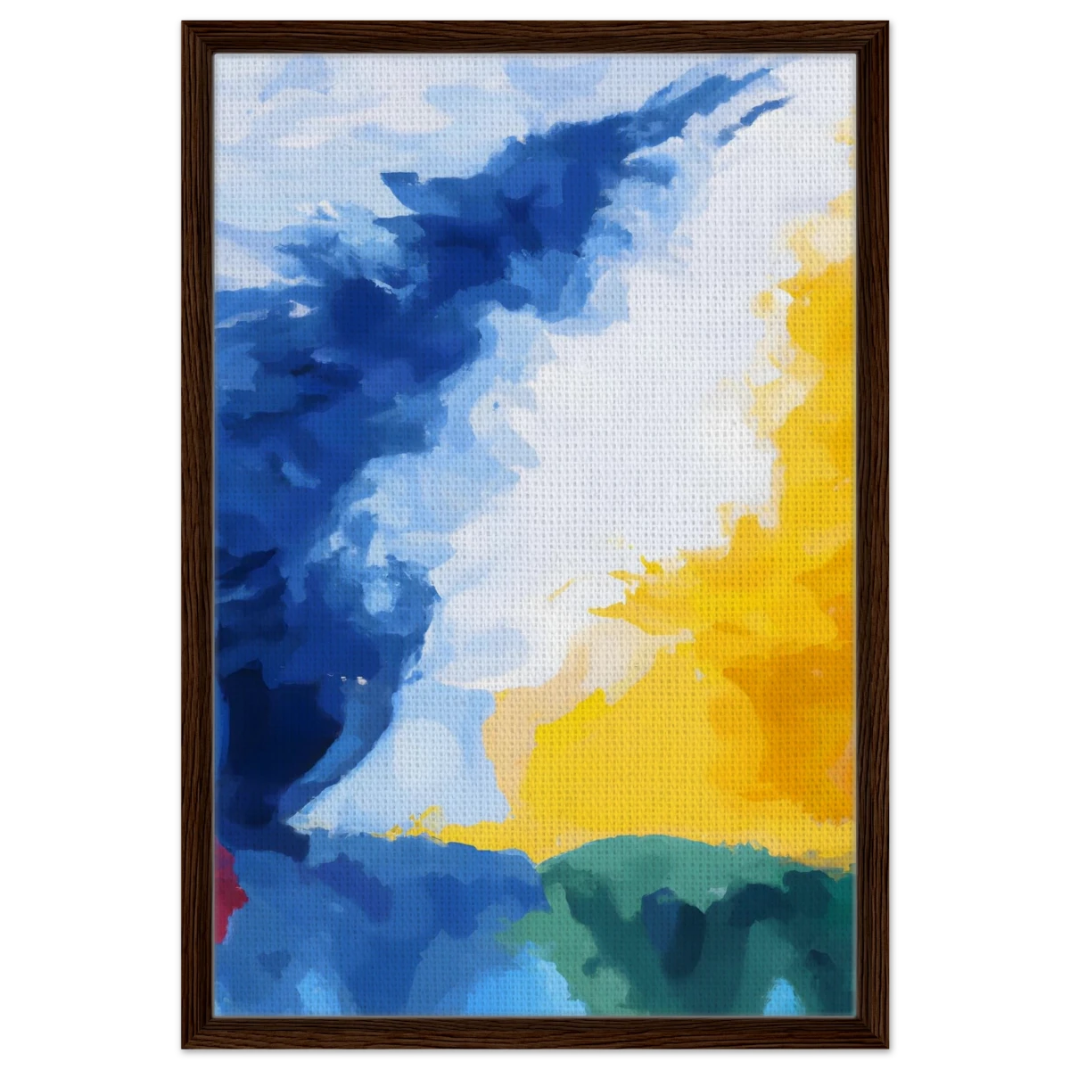 Where Light Meets the Sky | Abstract Wall art Print - Framed Canvas - 50x75 cm / 20x30″ - Dark wood frame