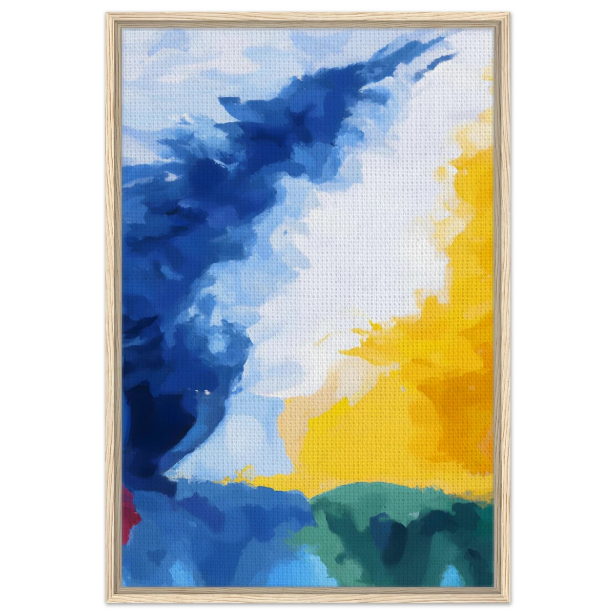 Where Light Meets the Sky | Abstract Wall art Print - Framed Canvas - 60x90 cm / 24x36″ - Wood frame