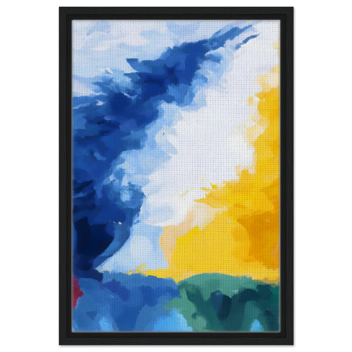 Where Light Meets the Sky | Abstract Wall art Print - Framed Canvas - 40x60 cm / 16x24″ - Black frame