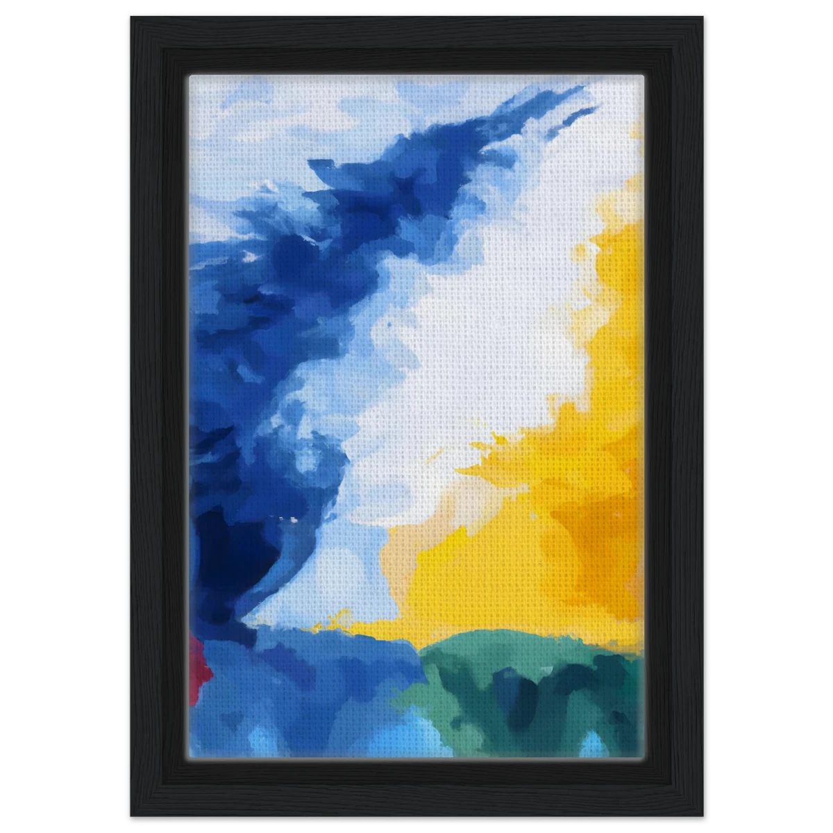 Where Light Meets the Sky | Abstract Wall art Print - Framed Canvas - 20x30 cm / 8x12″ - Black frame