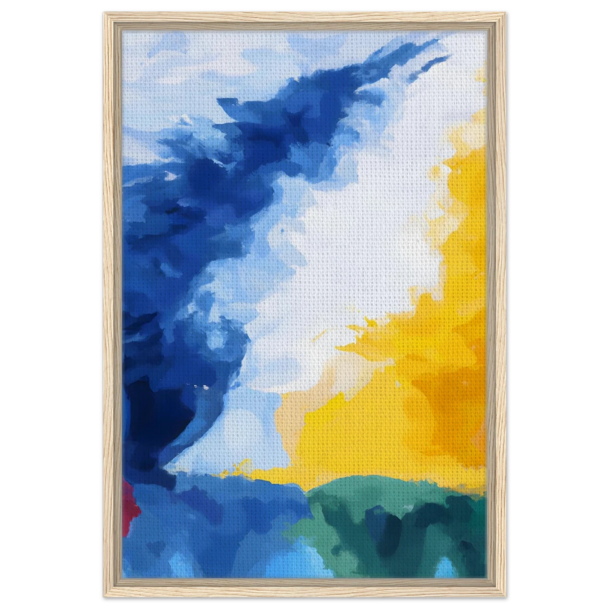 Where Light Meets the Sky | Abstract Wall art Print - Framed Canvas - 50x75 cm / 20x30″ - Wood frame