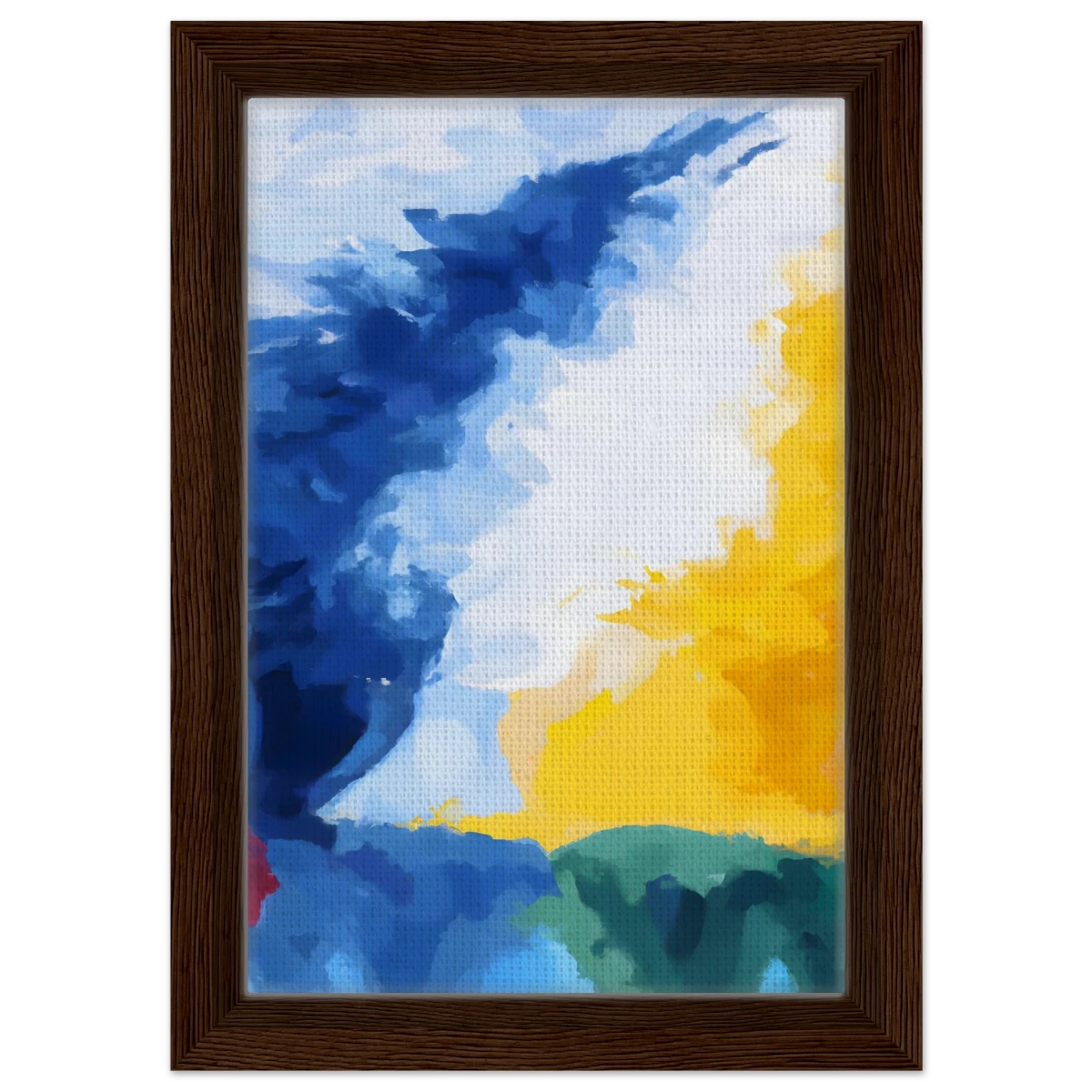 Where Light Meets the Sky | Abstract Wall art Print - Framed Canvas - 20x30 cm / 8x12″ - Dark wood frame