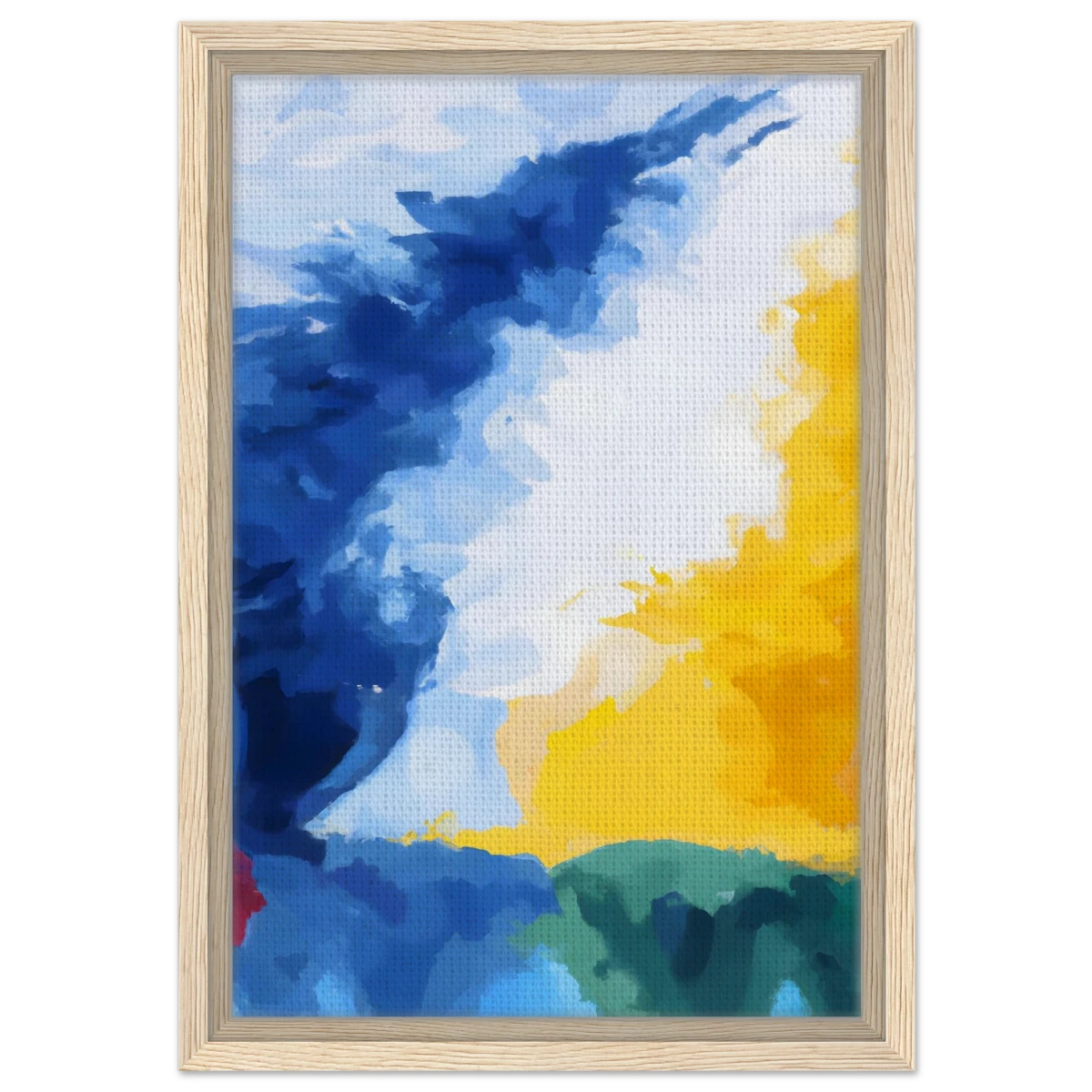 Where Light Meets the Sky | Abstract Wall art Print - Framed Canvas - 30x45 cm / 12x18″ - Wood frame