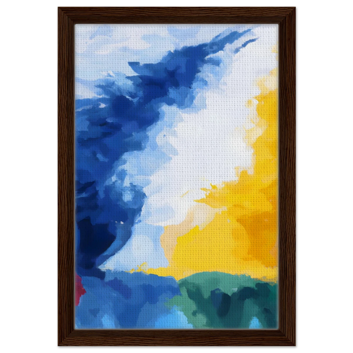 Where Light Meets the Sky | Abstract Wall art Print - Framed Canvas - 30x45 cm / 12x18″ - Dark wood frame