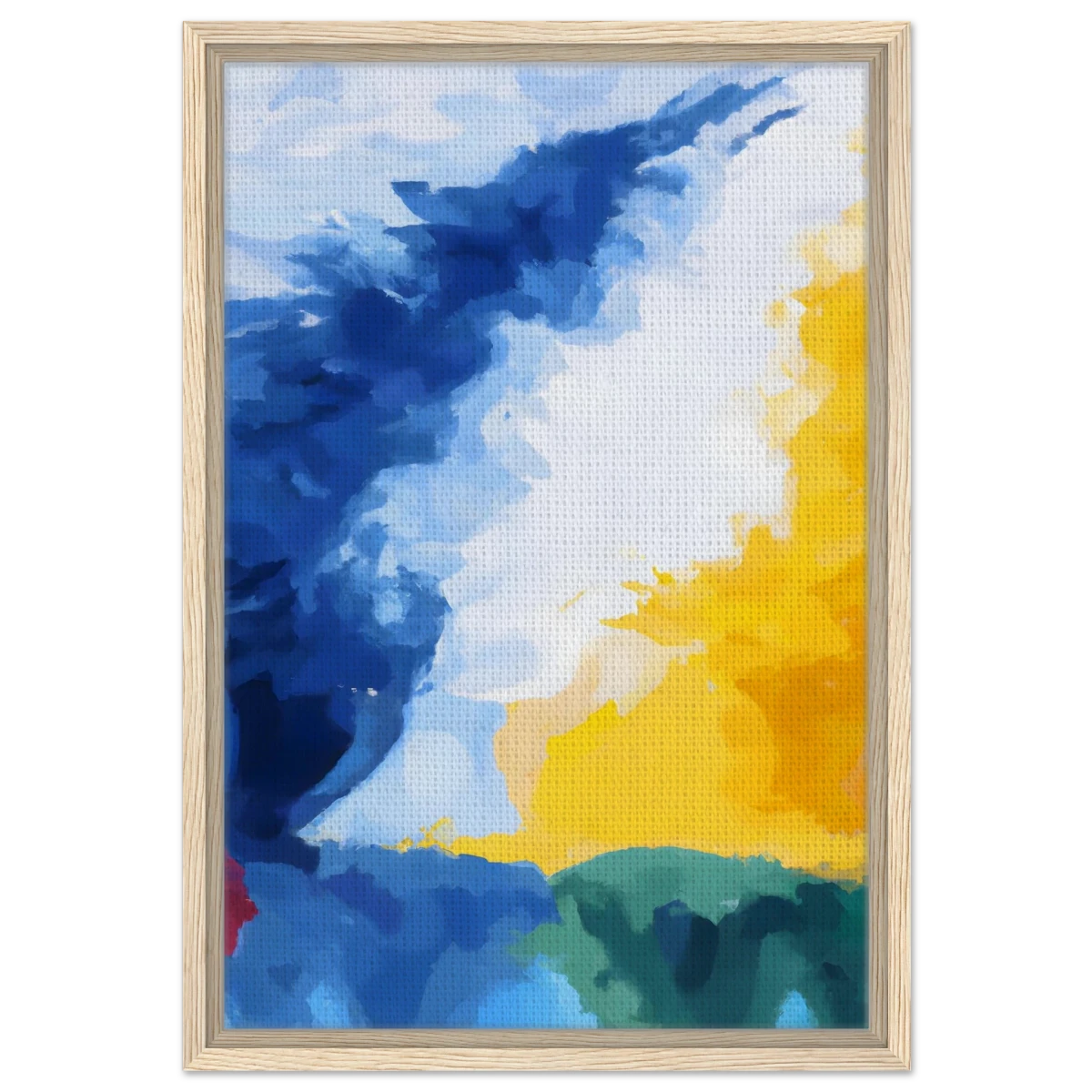 Where Light Meets the Sky | Abstract Wall art Print - Framed Canvas - 40x60 cm / 16x24″ - Wood frame