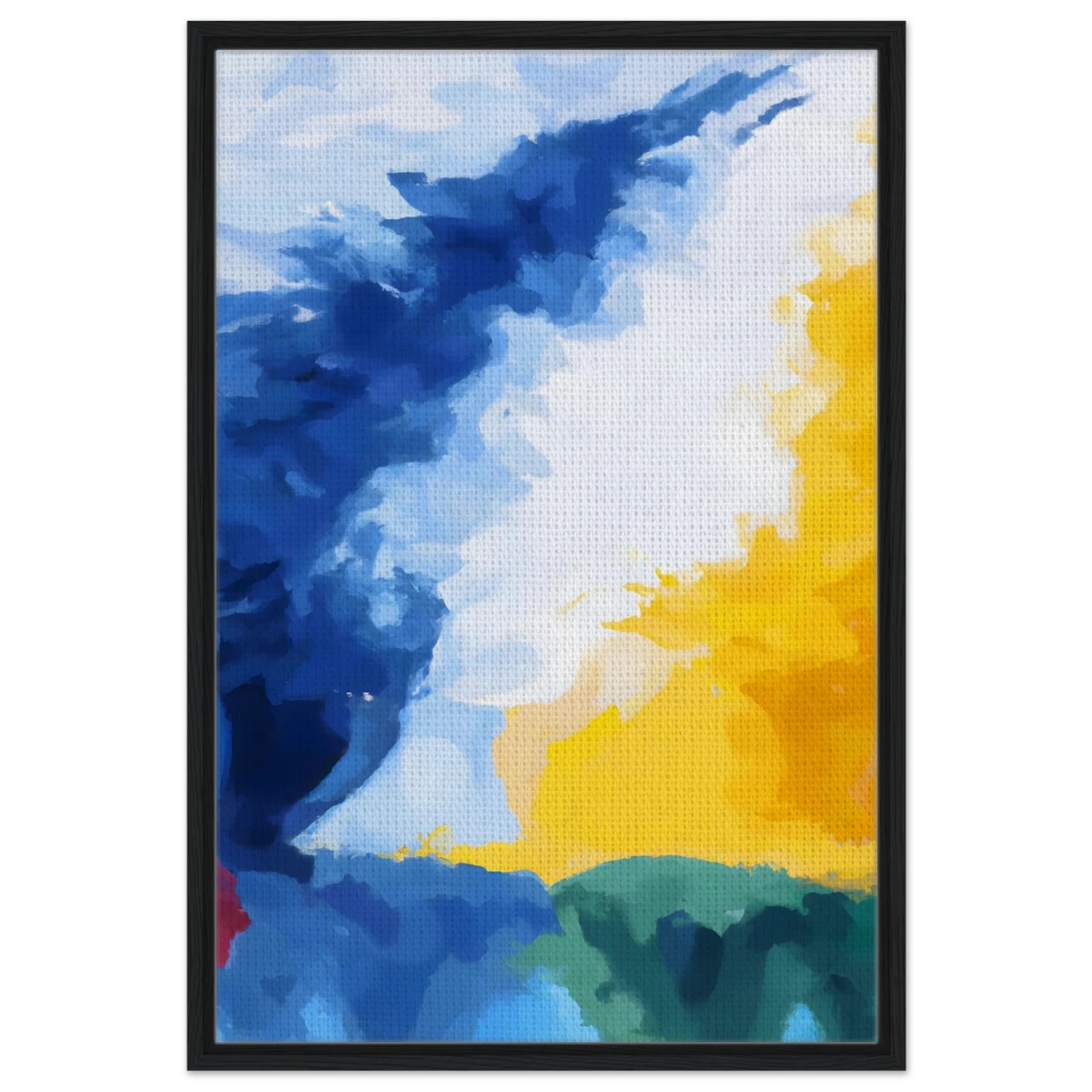 Where Light Meets the Sky | Abstract Wall art Print - Framed Canvas - 60x90 cm / 24x36″ - Black frame