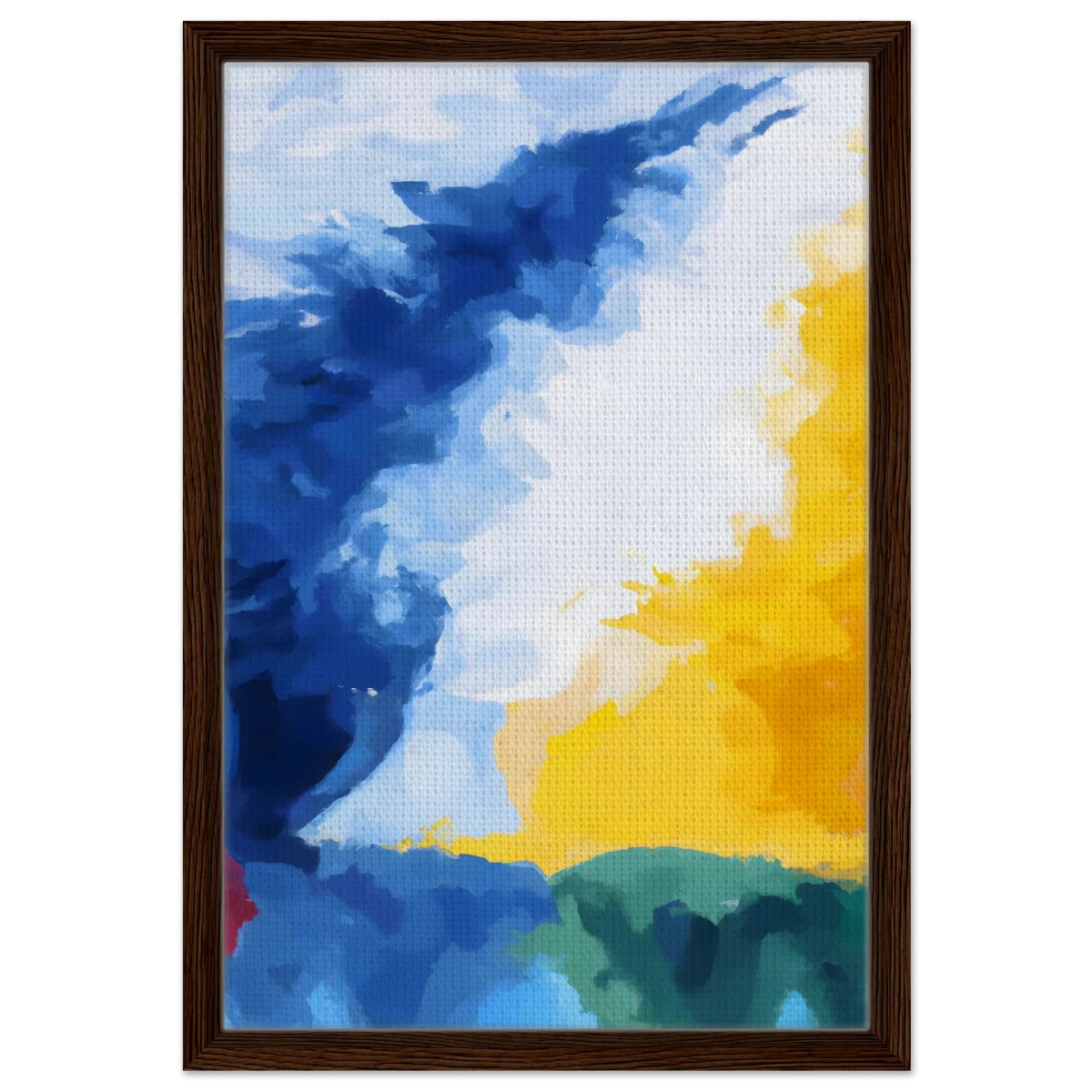 Where Light Meets the Sky | Abstract Wall art Print - Framed Canvas - 40x60 cm / 16x24″ - Dark wood frame