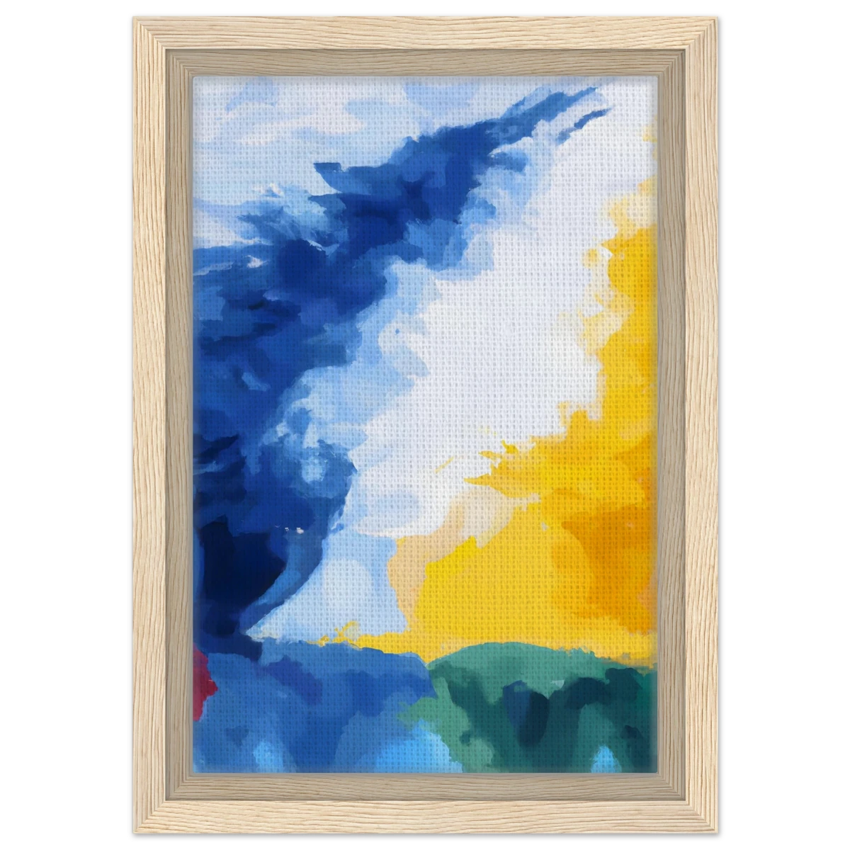 Where Light Meets the Sky | Abstract Wall art Print - Framed Canvas - 20x30 cm / 8x12″ - Wood frame