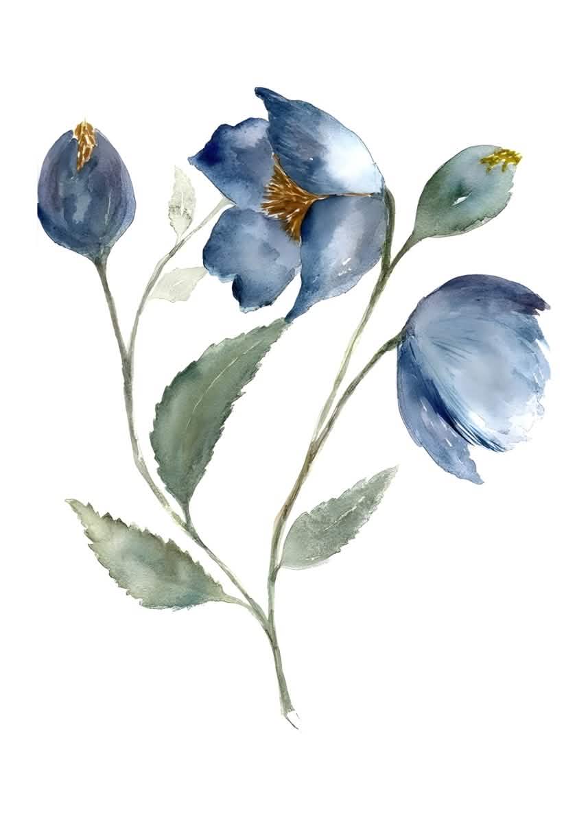 "Whispers of Petals" – Elegant Botanical Minimalism | Wall Art Print | 6 Design Options - 20x30 cm / 8x12" - Design Option 2 - Canvas