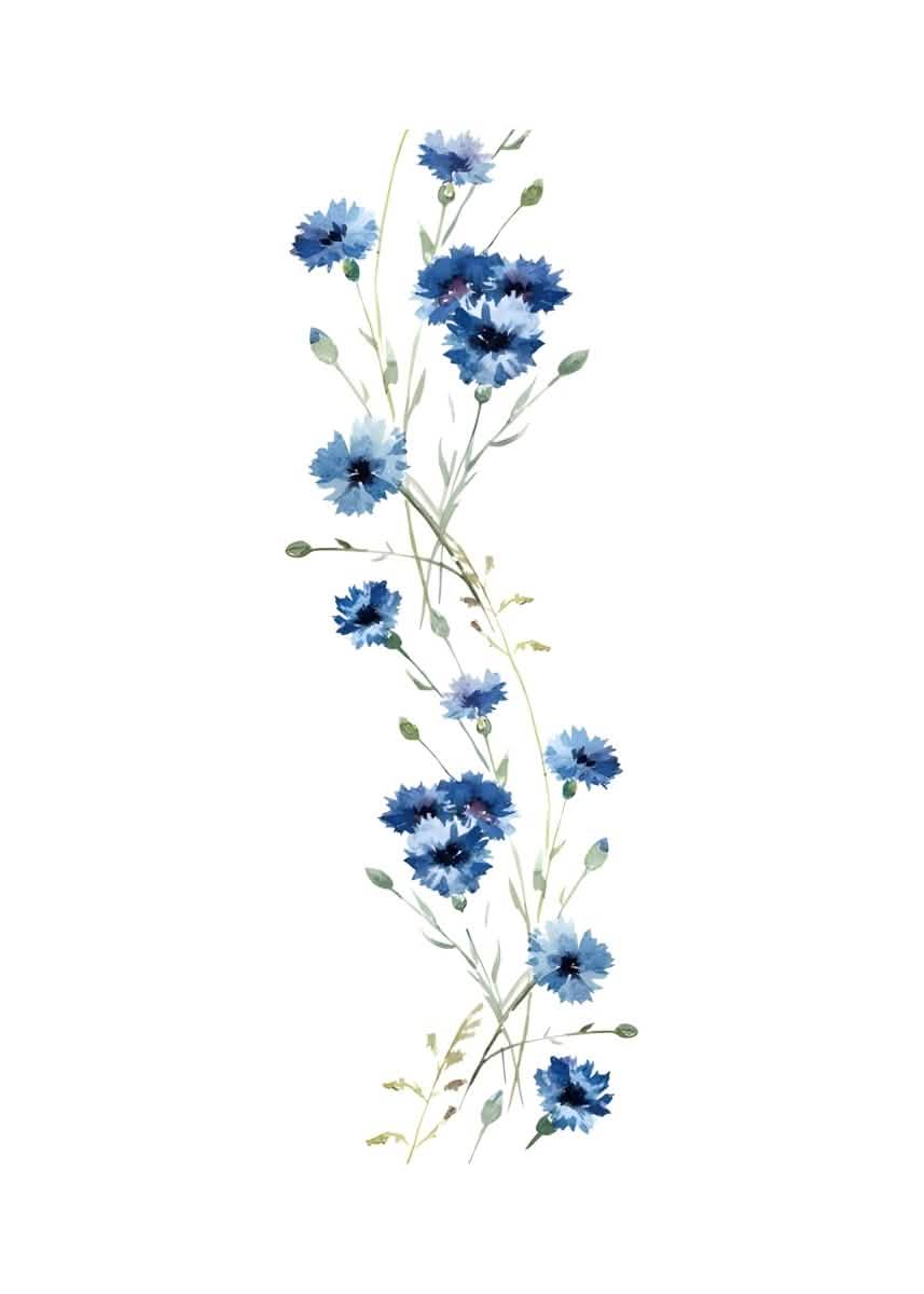 "Whispers of Petals" – Elegant Botanical Minimalism | Wall Art Print | 6 Design Options - 20x30 cm / 8x12" - Design Option 3 - Canvas