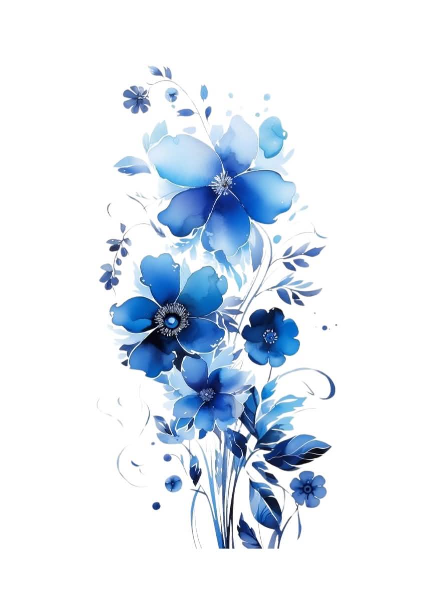 "Whispers of Petals" – Elegant Botanical Minimalism | Wall Art Print | 6 Design Options - 20x30 cm / 8x12" - Design Option 6 - Canvas