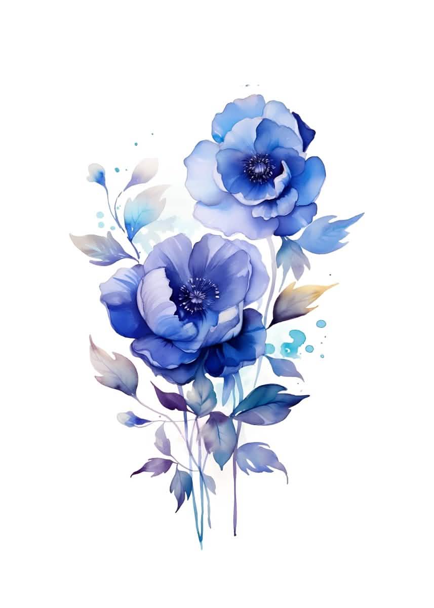 "Whispers of Petals" – Elegant Botanical Minimalism | Wall Art Print | 6 Design Options - 20x30 cm / 8x12" - Design Option 5 - Canvas