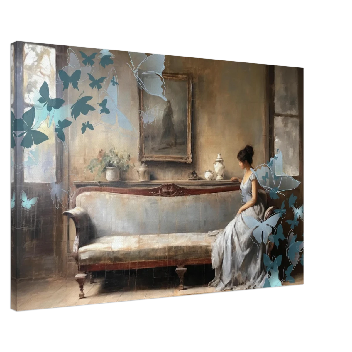 "Whispers of Solitude" – Romantic Realism with a Surreal Twist - Canvas - 60x90 cm / 24x36″ -