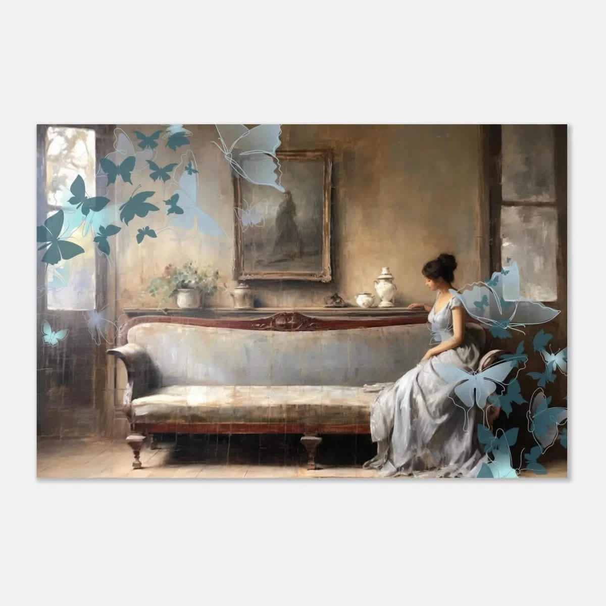 "Whispers of Solitude" – Romantic Realism with a Surreal Twist - Aluminum Print - 50x75 cm / 20x30″ -