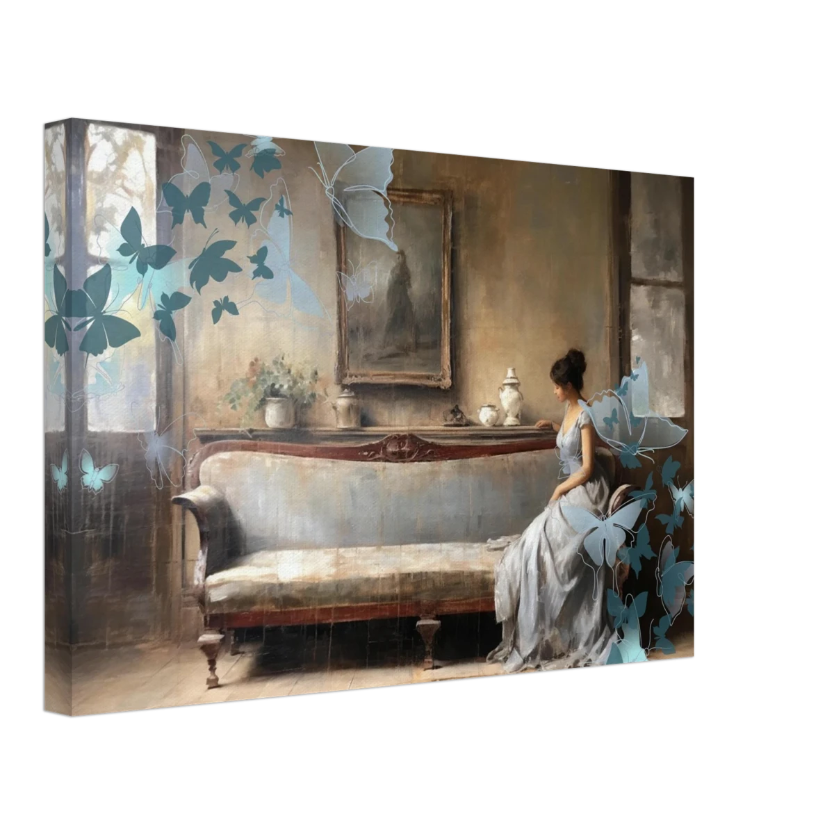 "Whispers of Solitude" – Romantic Realism with a Surreal Twist - Canvas - 30x45 cm / 12x18″ -
