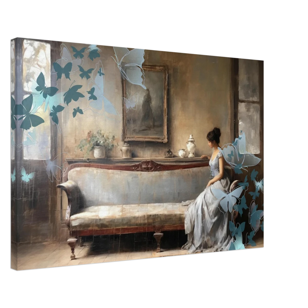 "Whispers of Solitude" – Romantic Realism with a Surreal Twist - Canvas - 50x75 cm / 20x30″ -
