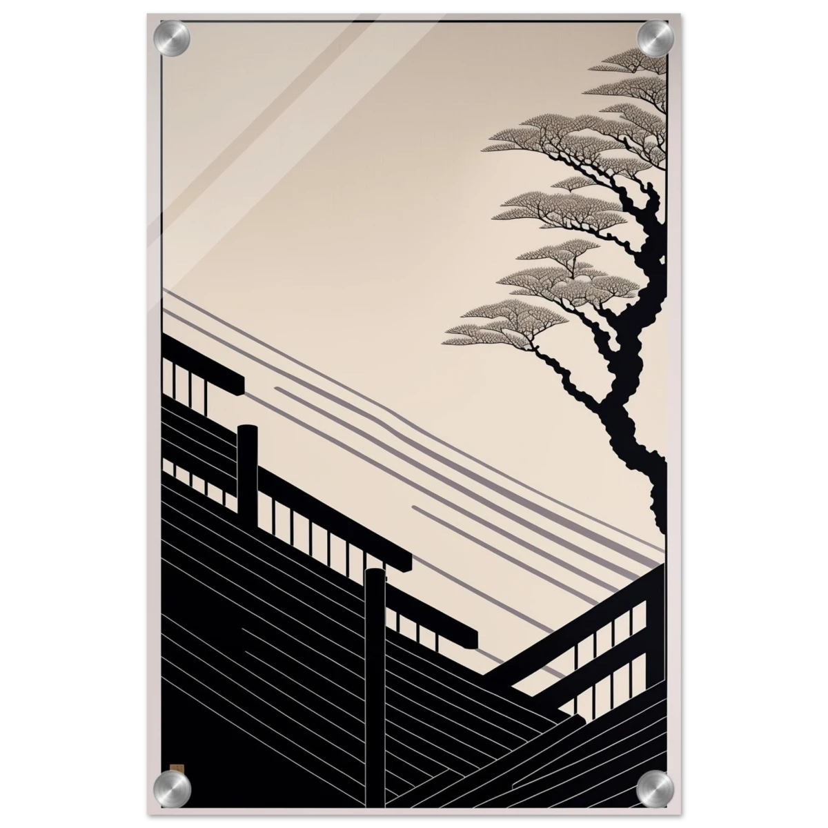 Whispers of Stillness | Japanese - inspired minimalist Wall art Print - Acrylic Print - 30x45 cm / 12x18″ -