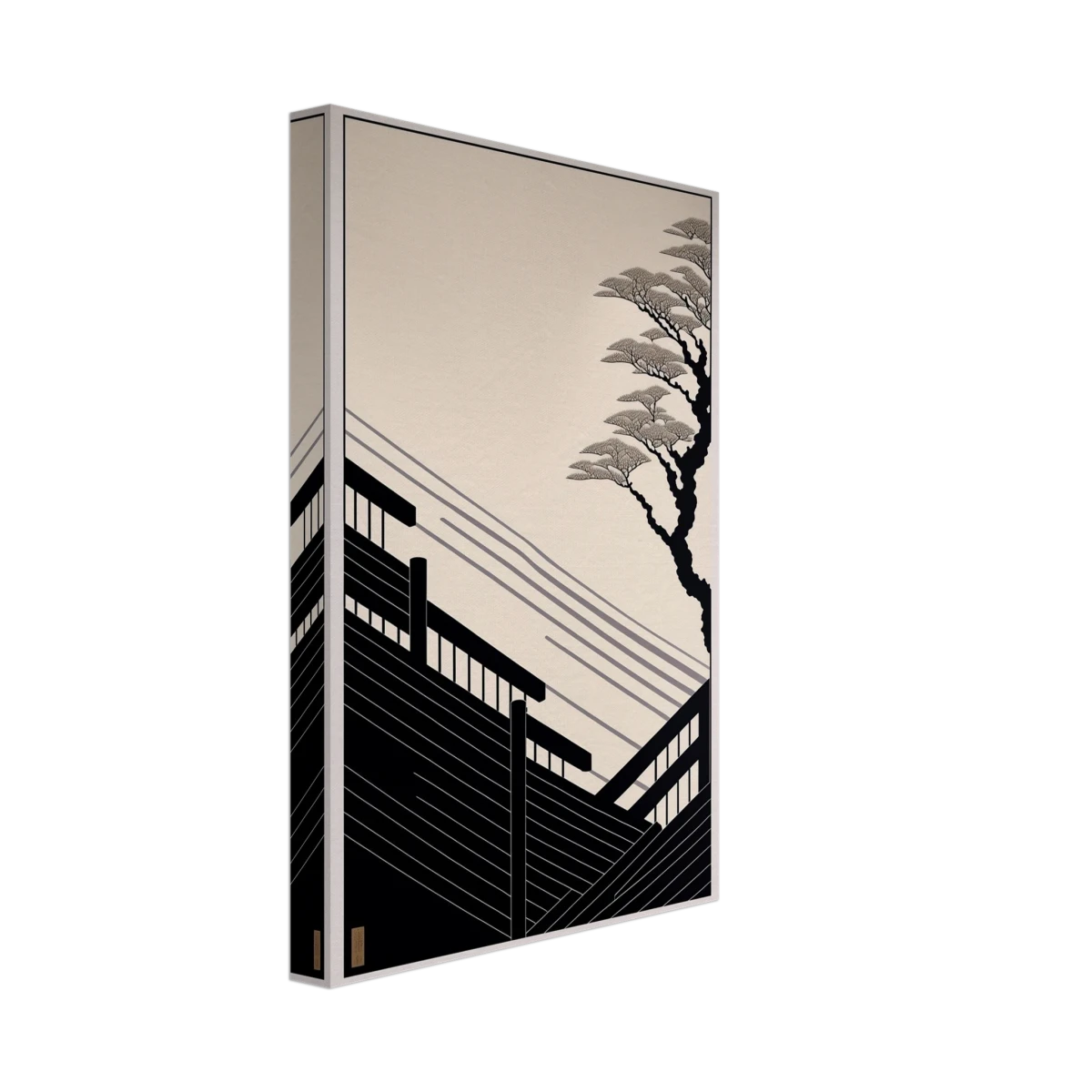 Whispers of Stillness | Japanese - inspired minimalist Wall art Print - Canvas - 20x30 cm / 8x12″ -