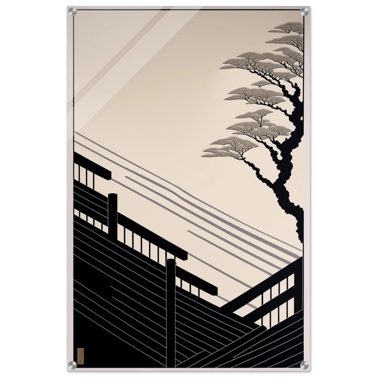 Whispers of Stillness | Japanese - inspired minimalist Wall art Print - Acrylic Print - 60x90 cm / 24x36″ -