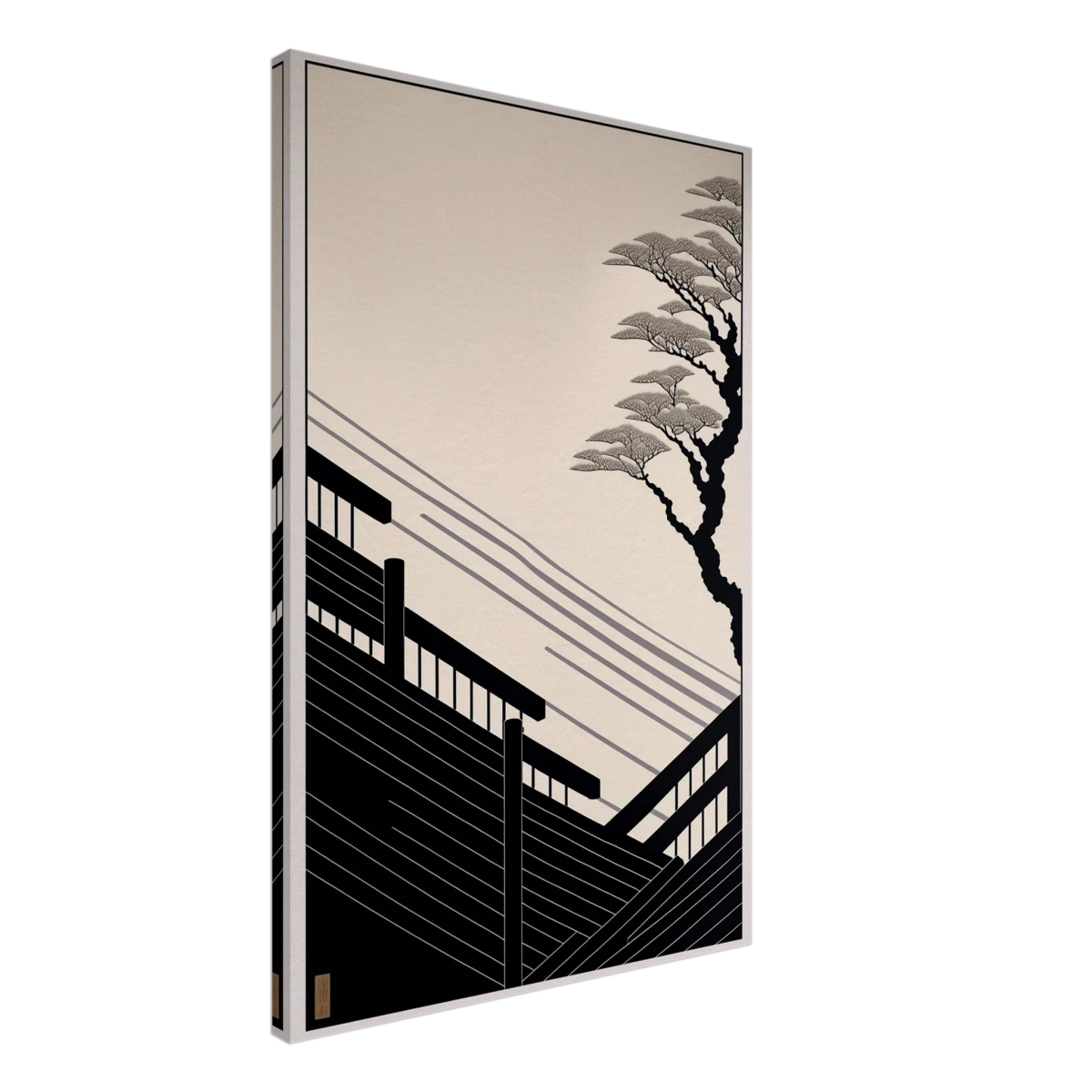 Whispers of Stillness | Japanese - inspired minimalist Wall art Print - Canvas - 50x75 cm / 20x30″ -