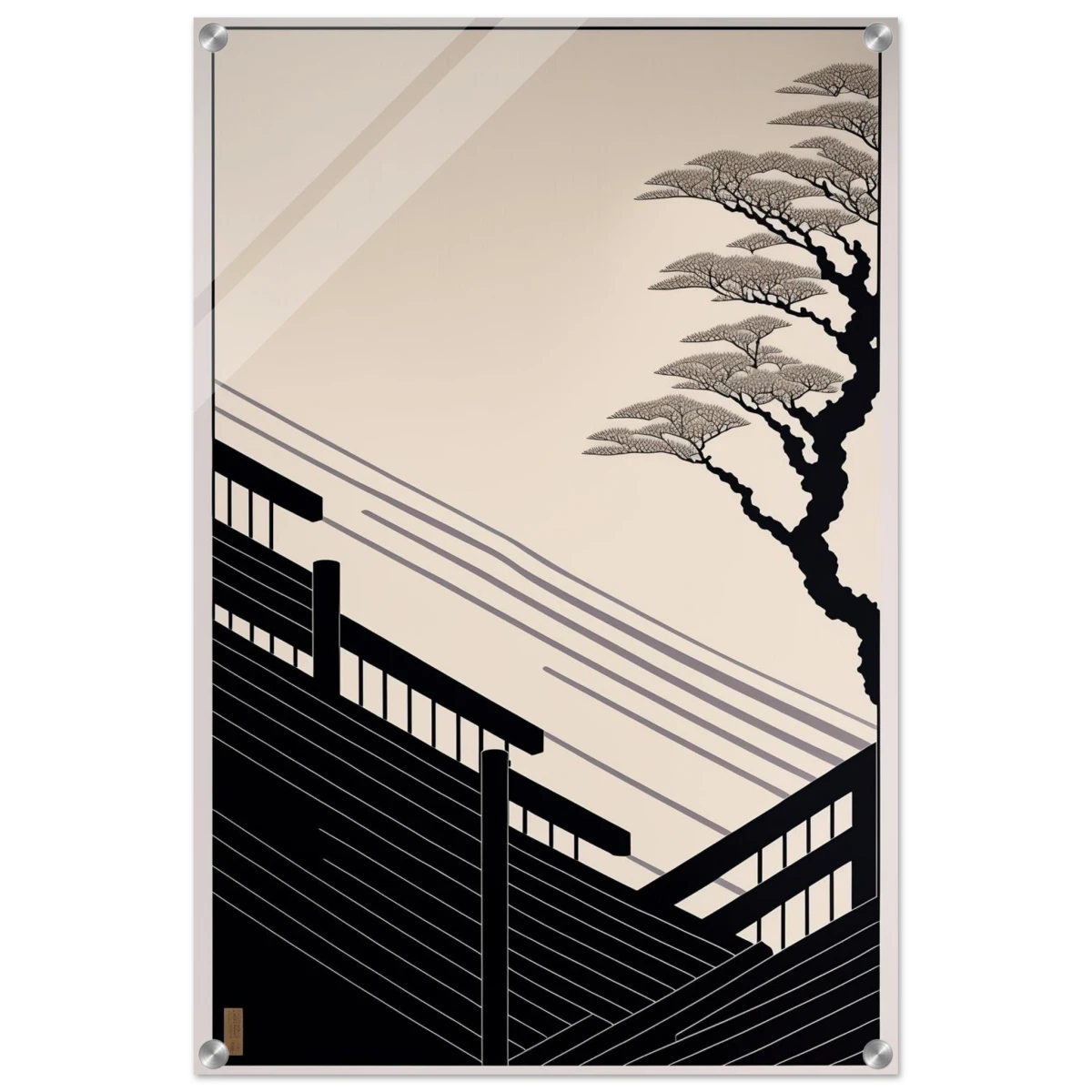 Whispers of Stillness | Japanese - inspired minimalist Wall art Print - Acrylic Print - 50x75 cm / 20x30″ -