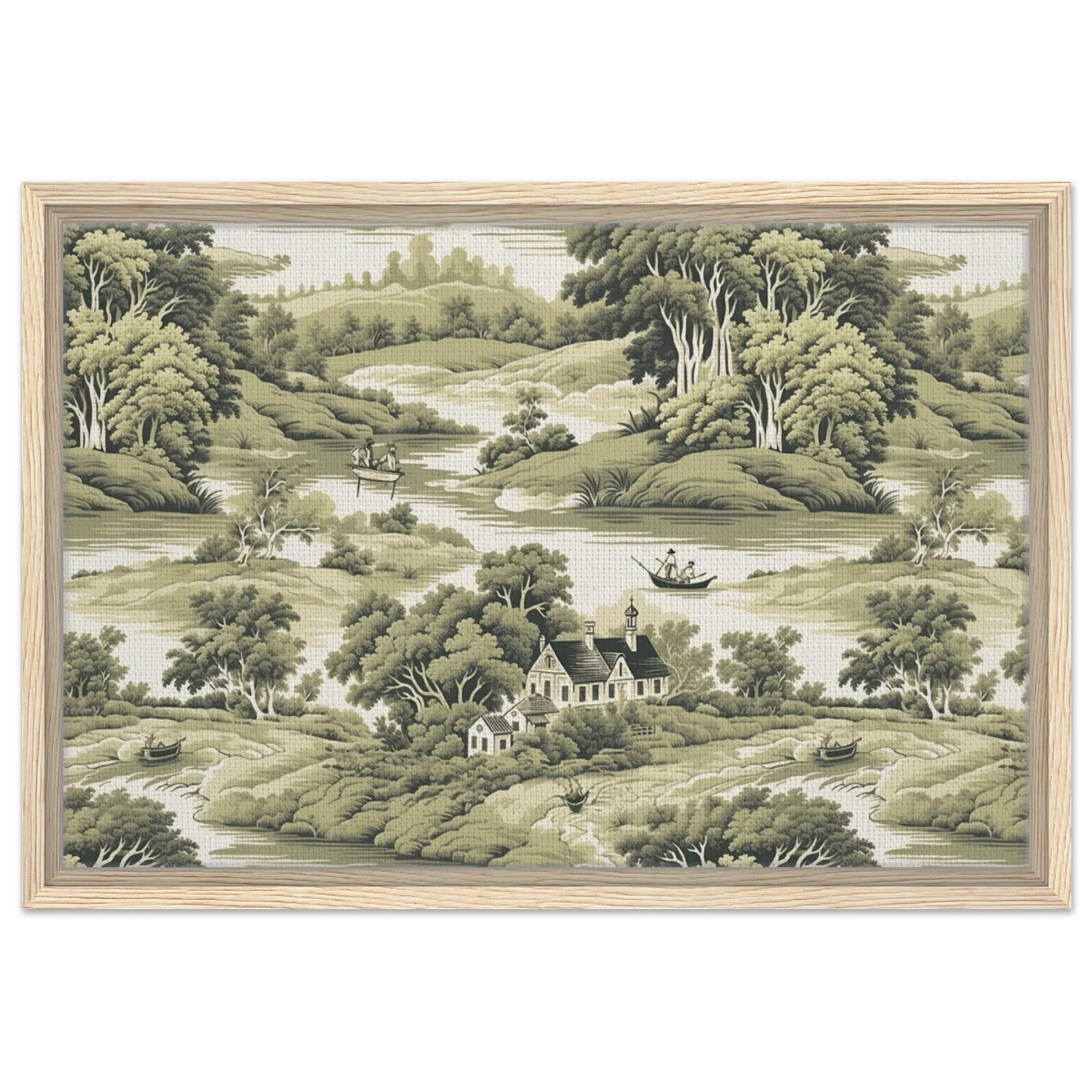 "Whispers of the Countryside" – Vintage Scenic Wall Art Print - Framed Canvas - 40x60 cm / 16x24″ - Wood frame