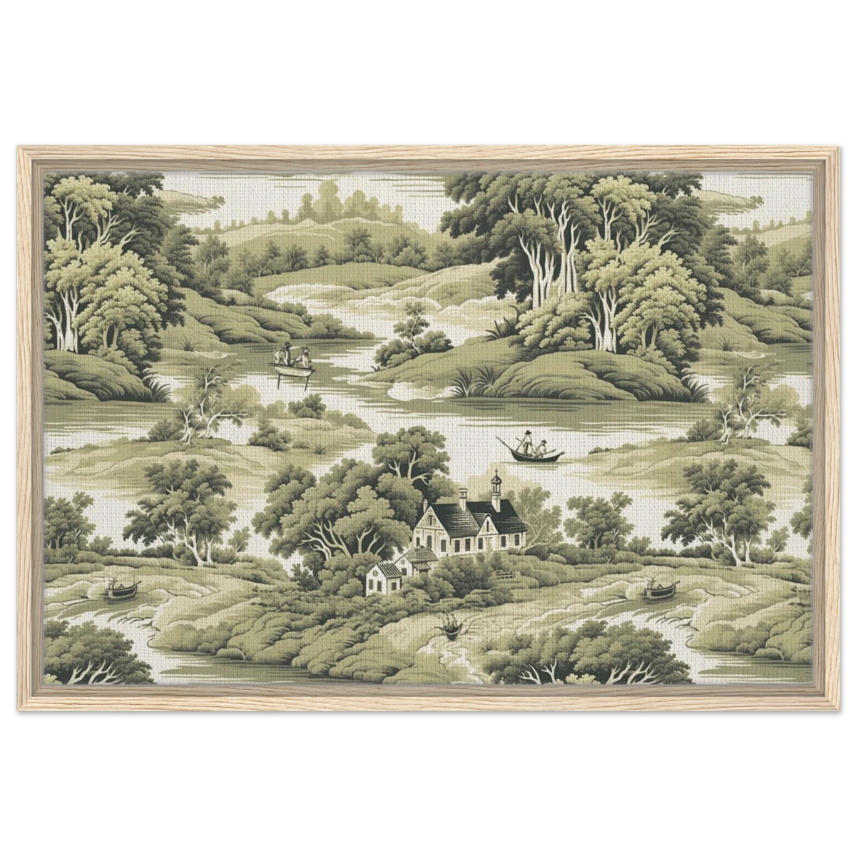 "Whispers of the Countryside" – Vintage Scenic Wall Art Print - Framed Canvas - 50x75 cm / 20x30″ - Wood frame