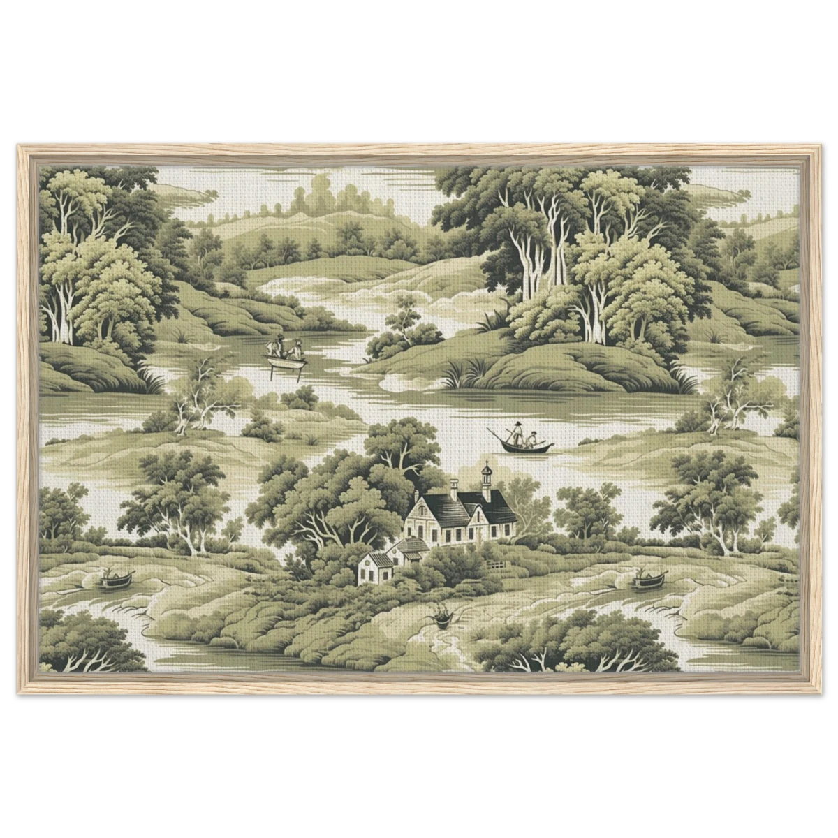 "Whispers of the Countryside" – Vintage Scenic Wall Art Print - Framed Canvas - 60x90 cm / 24x36″ - Wood frame