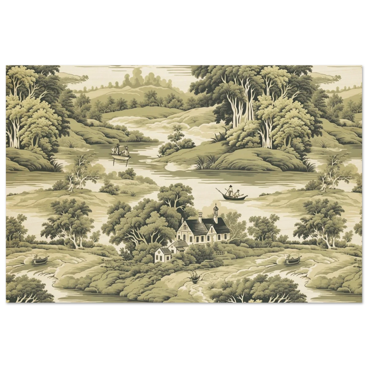 "Whispers of the Countryside" – Vintage Scenic Wall Art Print - Wood Prints - 30x45 cm / 12x18″ -