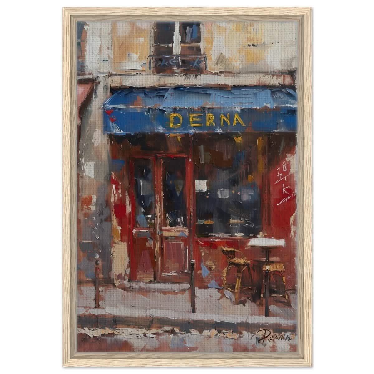 Whispers of the Past: Derna's Charm - Framed Canvas - 40x60 cm / 16x24″ - Wood frame