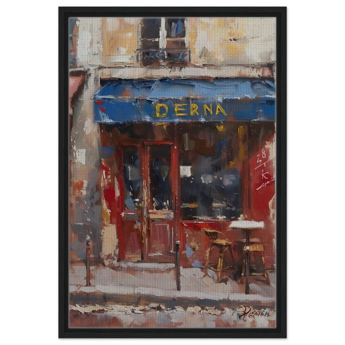 Whispers of the Past: Derna's Charm - Framed Canvas - 50x75 cm / 20x30″ - Black frame