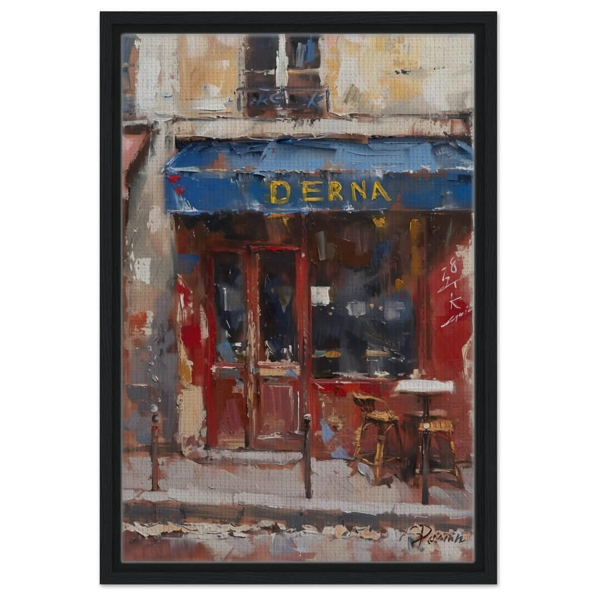 Whispers of the Past: Derna's Charm - Framed Canvas - 40x60 cm / 16x24″ - Black frame