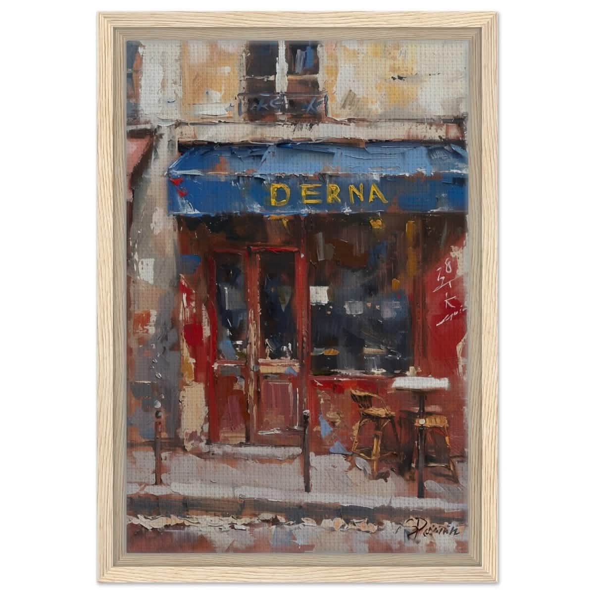 Whispers of the Past: Derna's Charm - Framed Canvas - 30x45 cm / 12x18″ - Wood frame