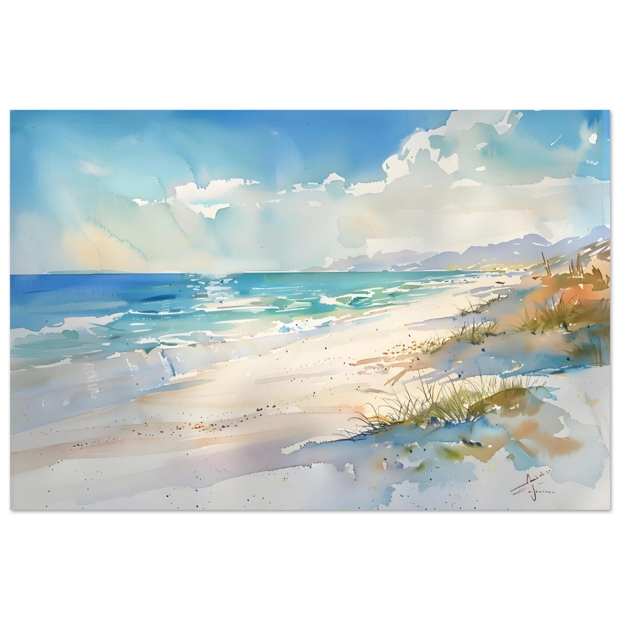 Whispers of the Shore – Coastal Serenity in Motion | Wall art Print - Fine Art Poster - 30x45 cm / 12x18″ -