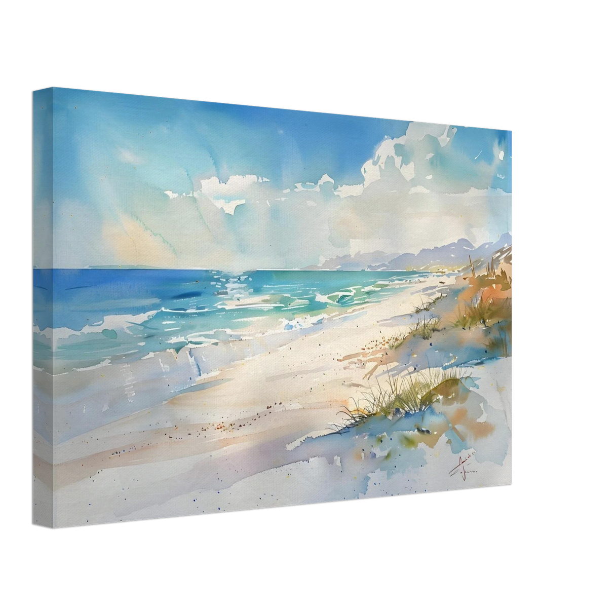 Whispers of the Shore – Coastal Serenity in Motion | Wall art Print - Canvas - 30x45 cm / 12x18″ -
