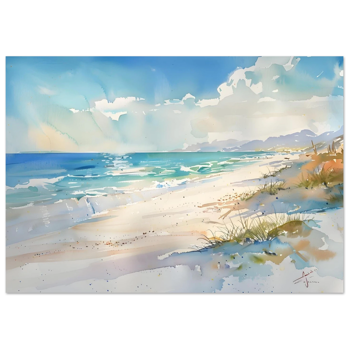 Whispers of the Shore – Coastal Serenity in Motion | Wall art Print - Fine Art Poster - 70x100 cm / 28x40″ -