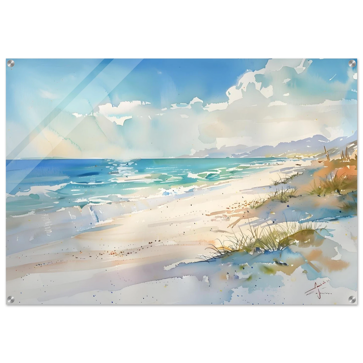 Whispers of the Shore – Coastal Serenity in Motion | Wall art Print - Acrylic Print - 70x100 cm / 28x40″ -