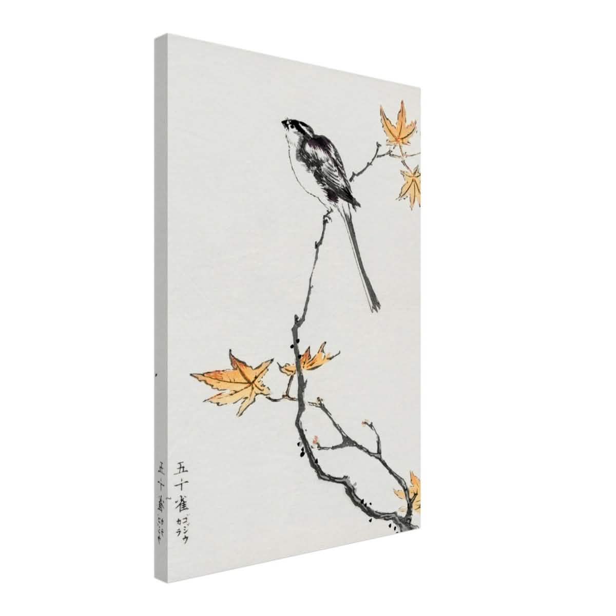 Whispers of the Sparrow | Traditional Japanese Ink and Wash wall art print - Canvas - 40x60 cm / 16x24″ -