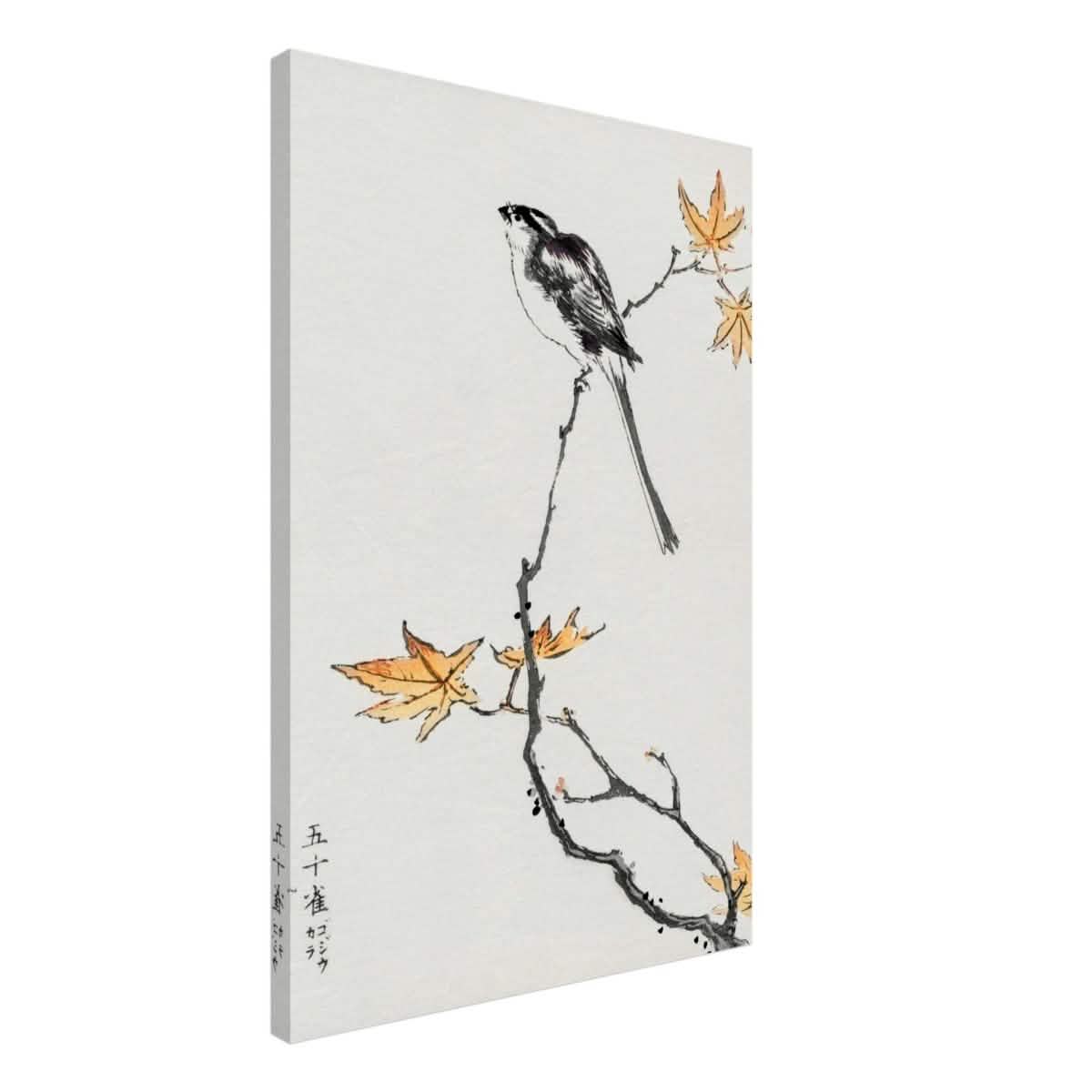 Whispers of the Sparrow | Traditional Japanese Ink and Wash wall art print - Canvas - 50x75 cm / 20x30″ -