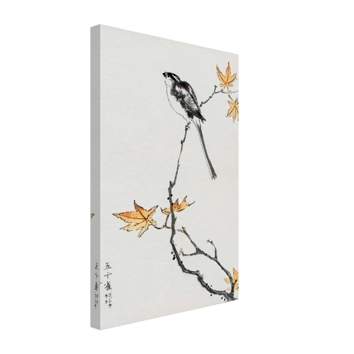 Whispers of the Sparrow | Traditional Japanese Ink and Wash wall art print - Canvas - 30x45 cm / 12x18″ -