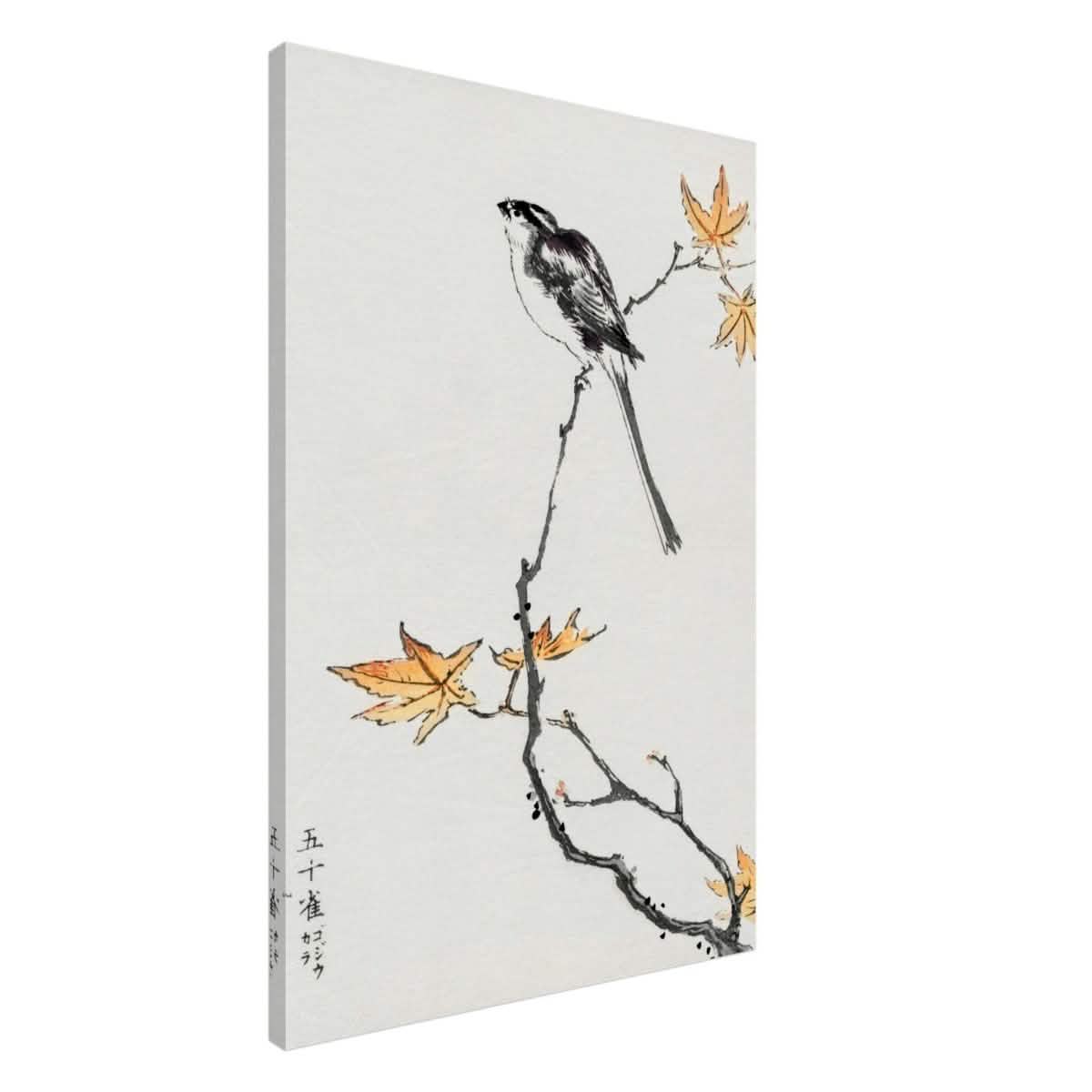 Whispers of the Sparrow | Traditional Japanese Ink and Wash wall art print - Canvas - 60x90 cm / 24x36″ -