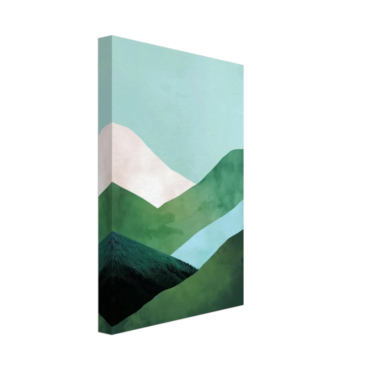 Whispers of the Valley – Minimalist Mountain Layers | wall art print - Canvas - 20x30 cm / 8x12″ -