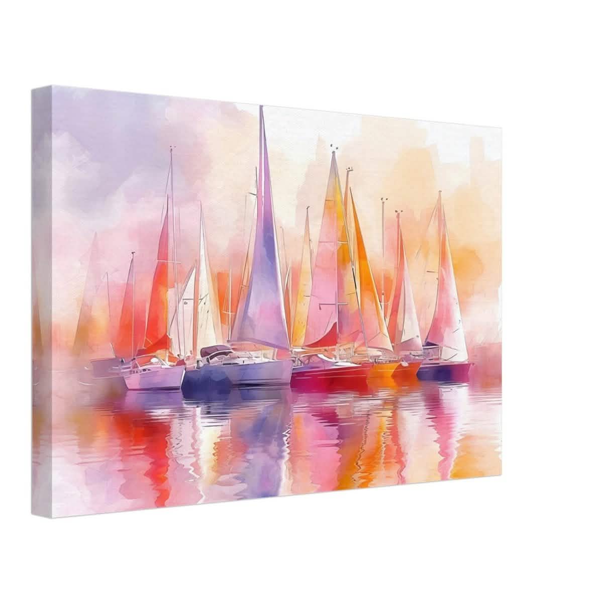 Whispers of the Wind | Contemporary Watercolor Seascape - Canvas - 30x45 cm / 12x18″ -