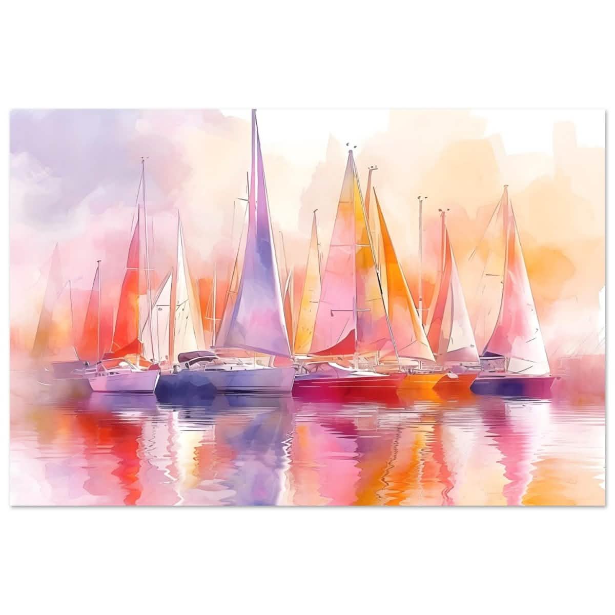 Whispers of the Wind | Contemporary Watercolor Seascape - Aluminum Print - 40x60 cm / 16x24″ -