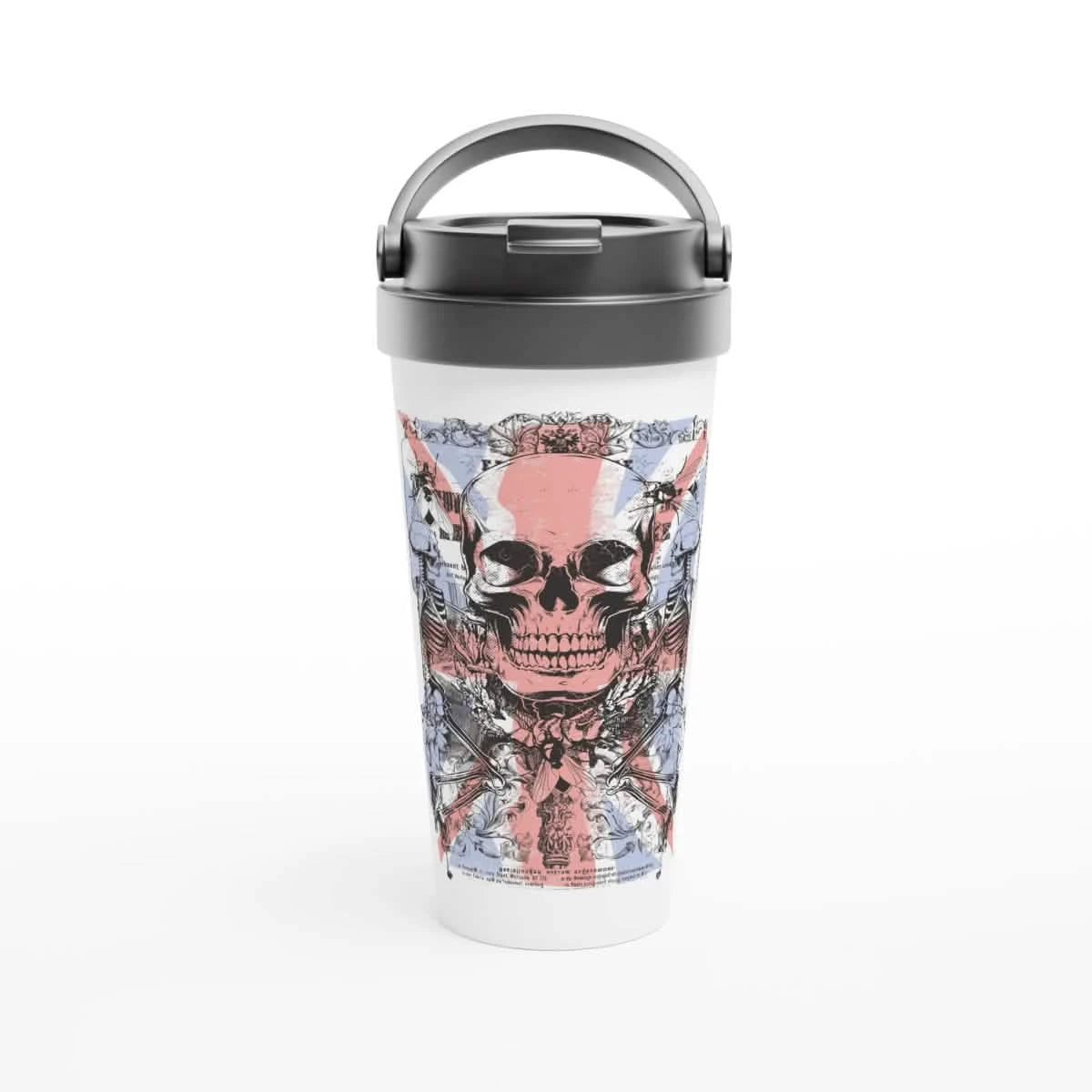 White Stainless Steel Water Bottles & Travel Mugs | The Insect Alchemy - White 15oz Stainless Steel Travel Mug -